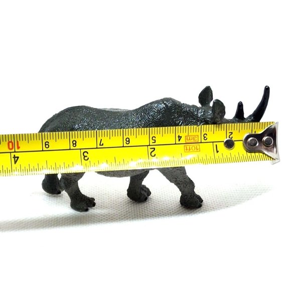 Rare Miniature Plastic Rhino Home Decor Shelf Sitter Wild Animal Zoo Animals - Picture 9 of 12